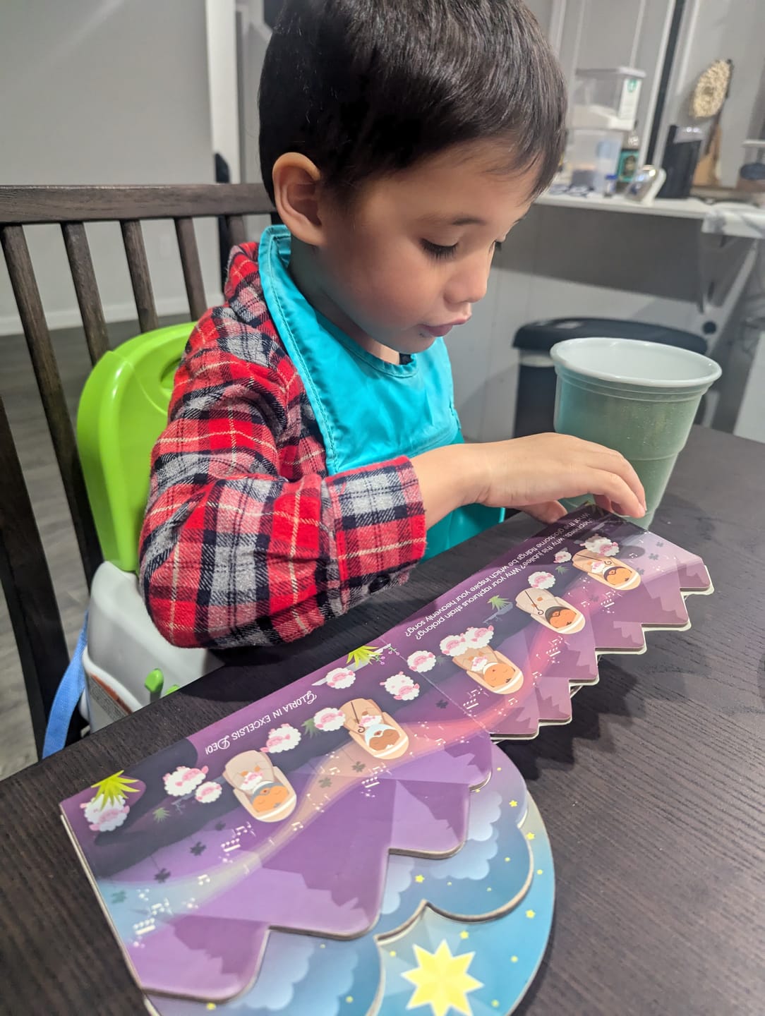 Customer photo review of Angels We Have Heard On High shaped book