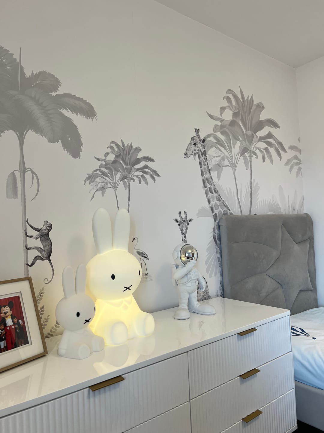 Customer photo review of Jungle Wallpaper Mural | Monochrome
