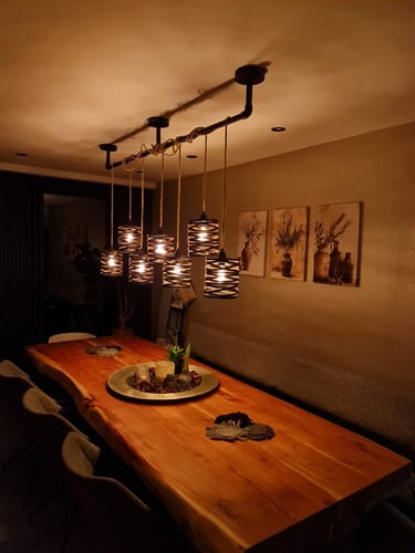 Customer photo review of Hanglamp Morgan - 7-lichts - Antraciet - Metaal