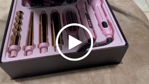 Customer video review of Set Plancha Profesional Infrared + Ferro 6 en 1 TITANIUM GALVANIZADO