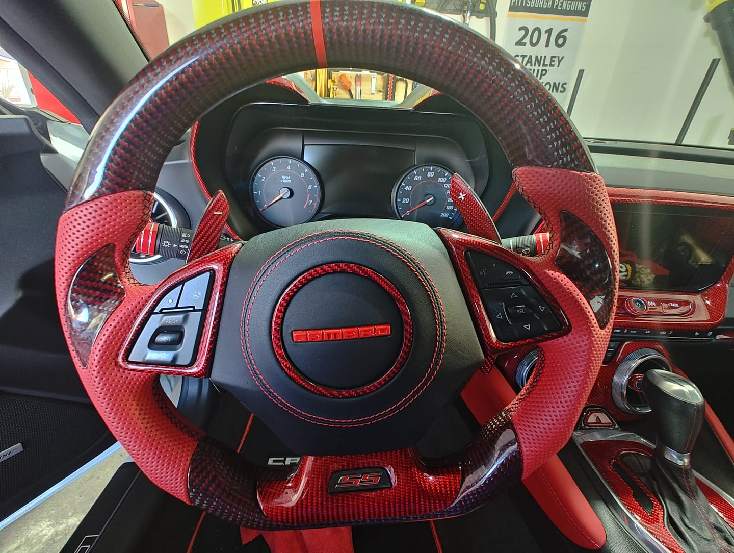 Customer photo review of [Complete/Heated] Custom Carbon Fiber Steering Wheel For 2016-2024 Chevy Camaro