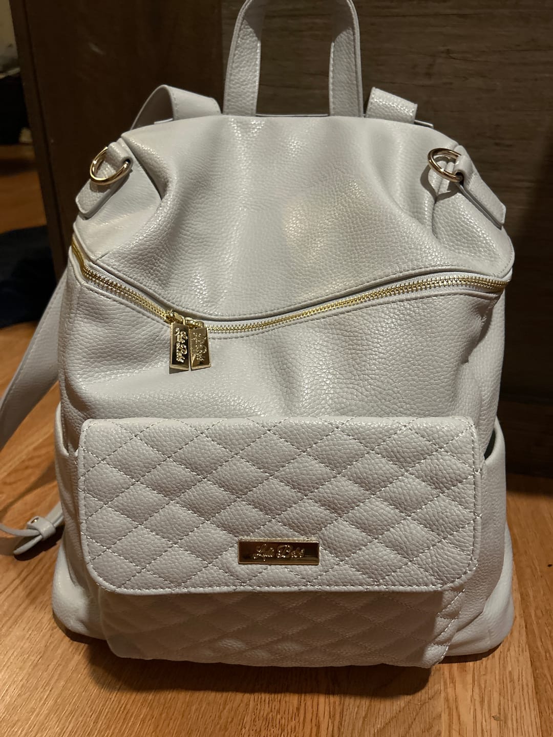 Customer photo review of Monaco Diaper Bag | Stone Grey
