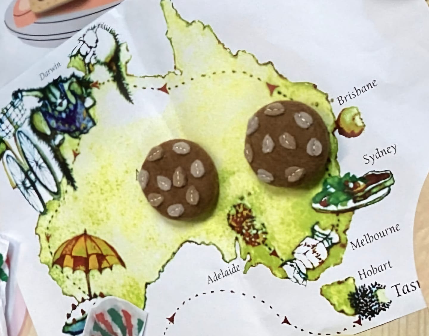 Customer photo review of Felt Anzac Biscuits (Set of 3)