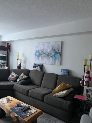 Customer photo review of 'Ebb and Flow' Framed Canvas