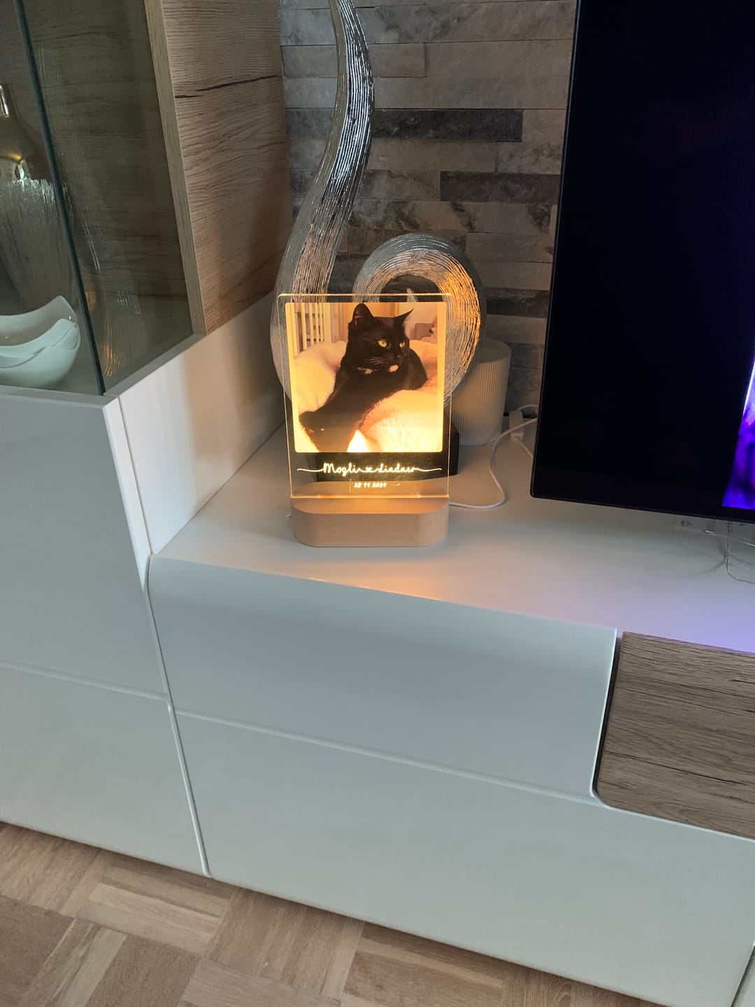 Customer photo review of Euer Liebeslicht mit Foto (eckig)