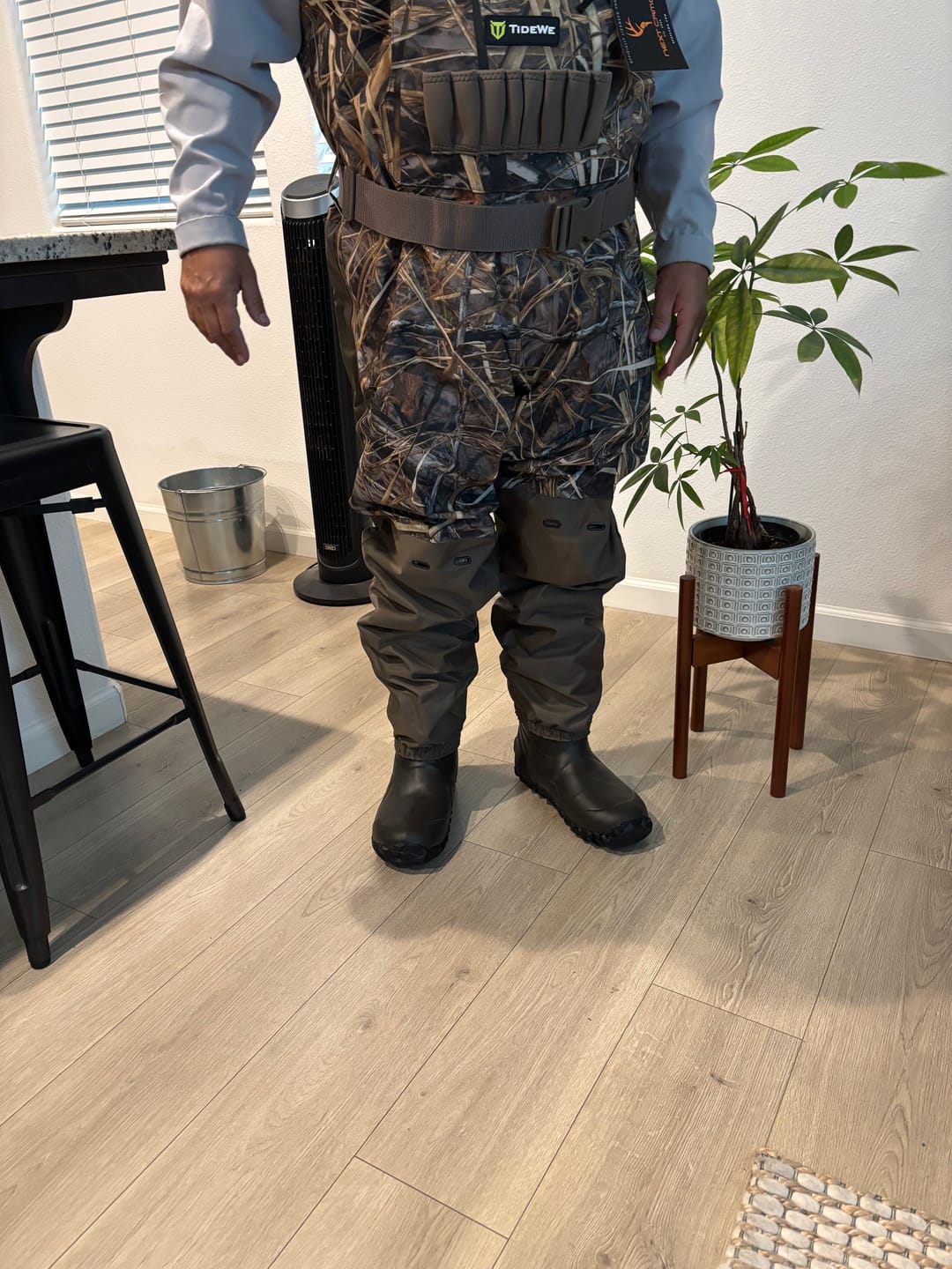 Customer photo review of AquaWade Duck Waterfowl Hunting Breathable Chest Waders