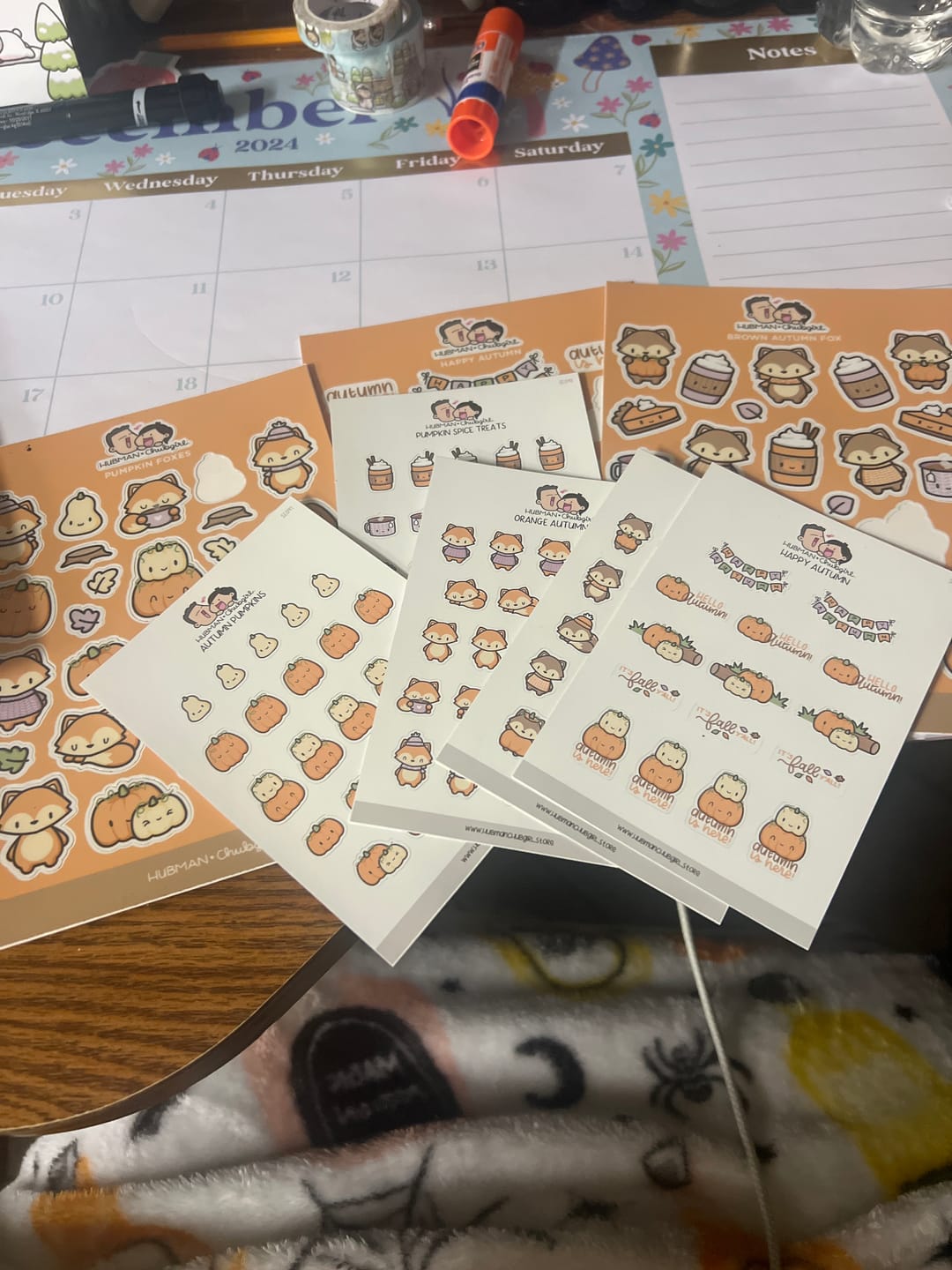 Customer photo review of Autumn Foxes Sticker Set