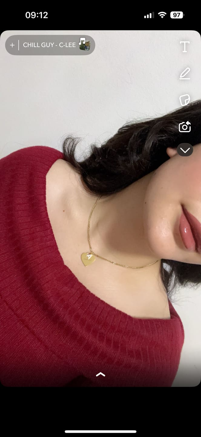 Customer photo review of Dile min necklace