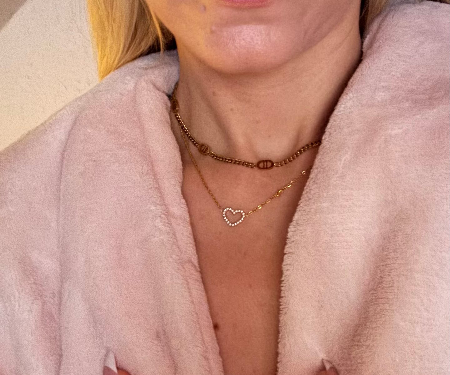 Customer photo review of Shine Heart Halskette | 18K vergoldet