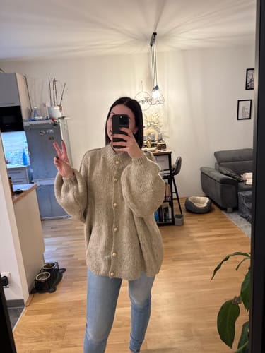 Customer photo review of Oversized Cardigan "CozyGlam"