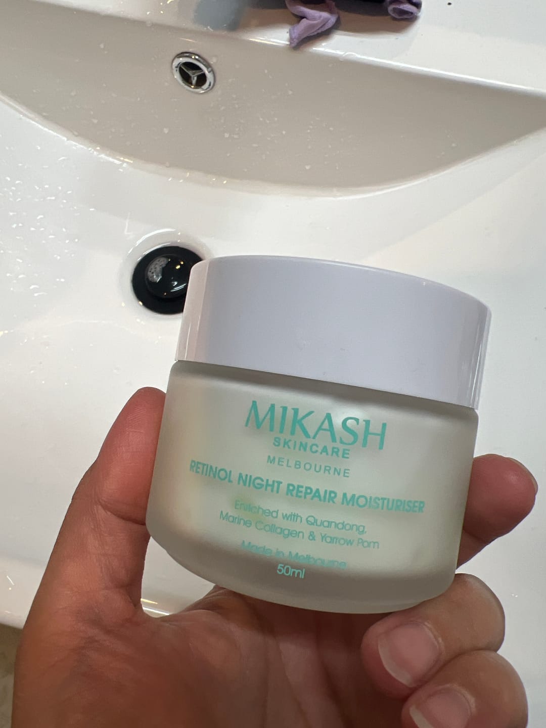 Customer photo review of Retinol Night Repair Moisturiser 90ml