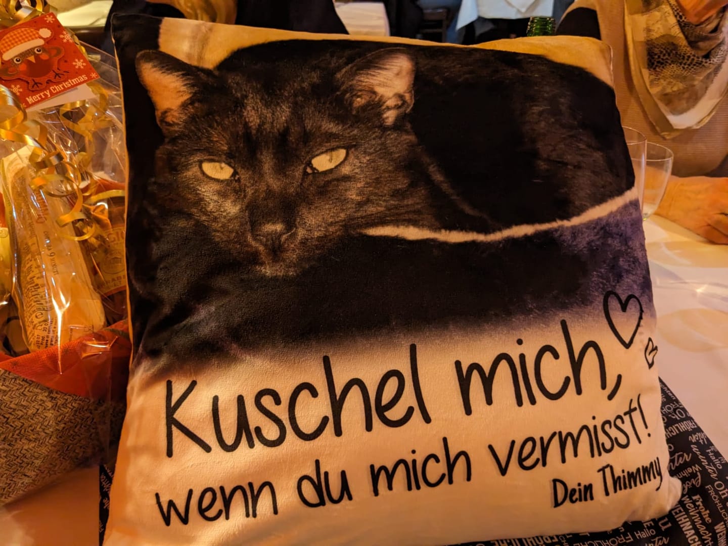 Customer photo review of Kuschel mich, wenn du mich vermisst - Individuelles Kissen