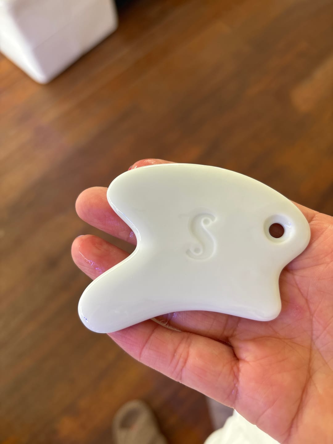 Customer photo review of Spa Treatment Porcelain Gua Sha Plate
