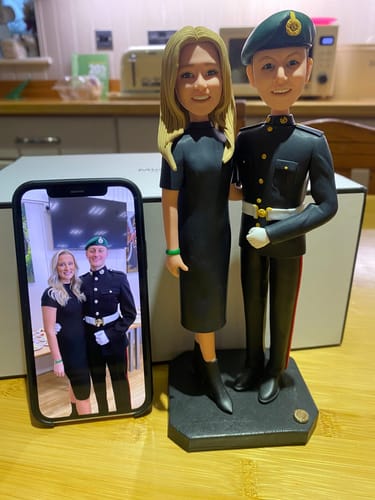 Customer photo review of Valentine Clay Doll Loving Couple Figurine Diy Valentine's Day Gift