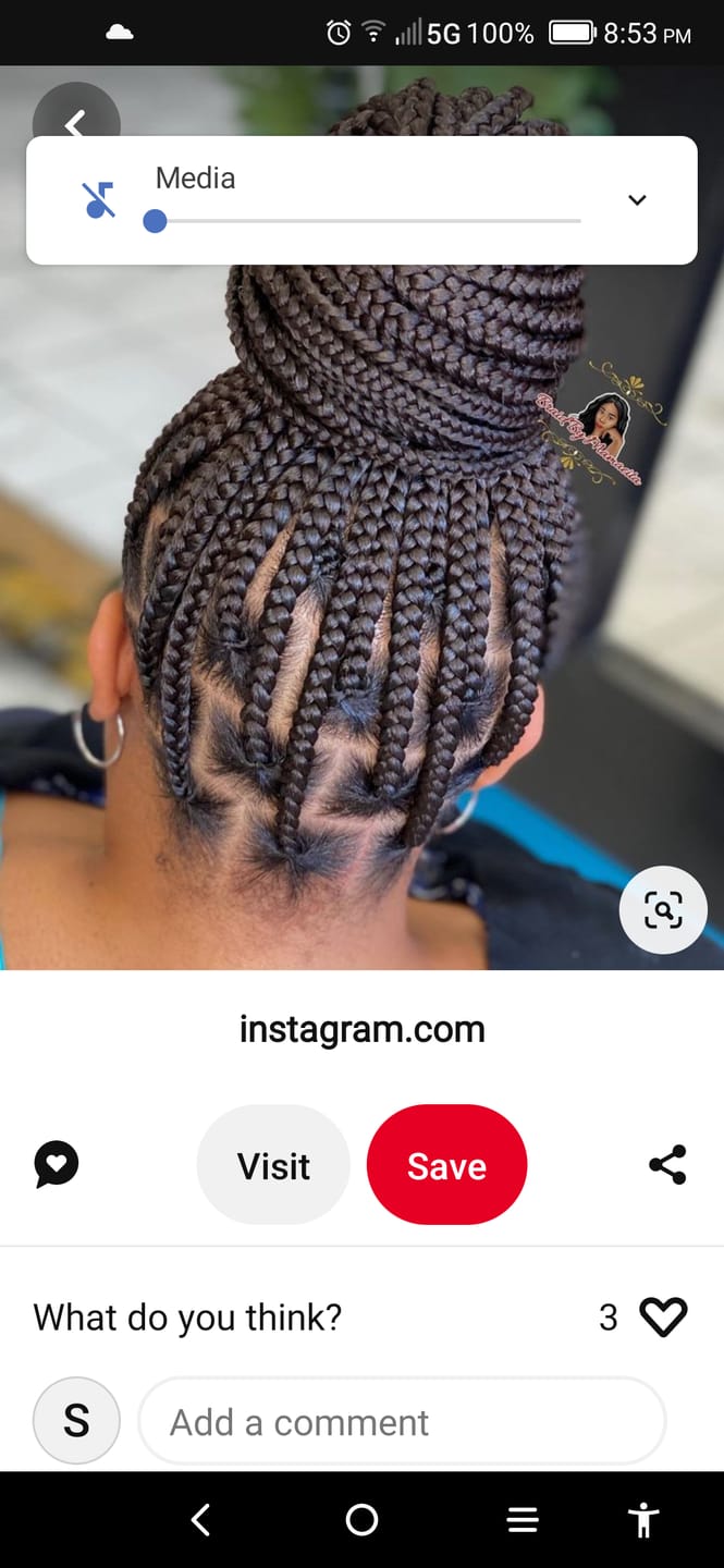 Customer photo review of Sensationnel Synthetic African Collection X-Pression 3X Volume Pre-stretched Braid 58"