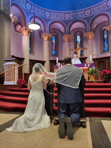 Customer photo review of Pearl Rosary Unity Cord Lasso Yugal for Filipino Wedding Ceremony (Custom: White)
