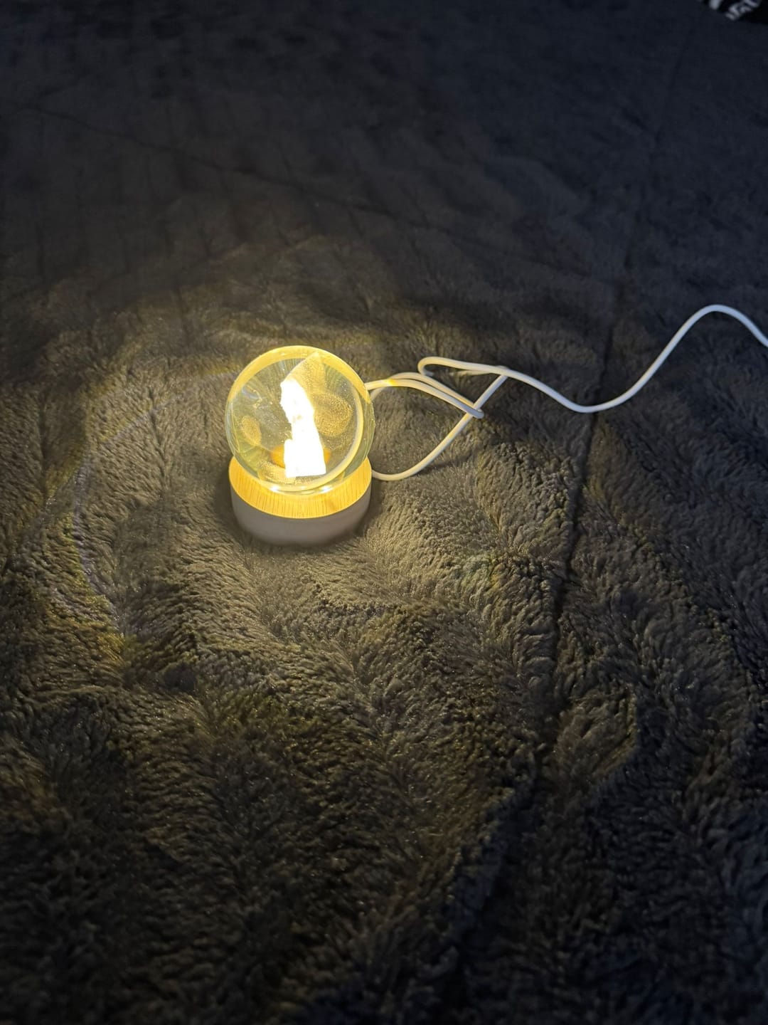 Customer photo review of Esfera de cristal Personalizable