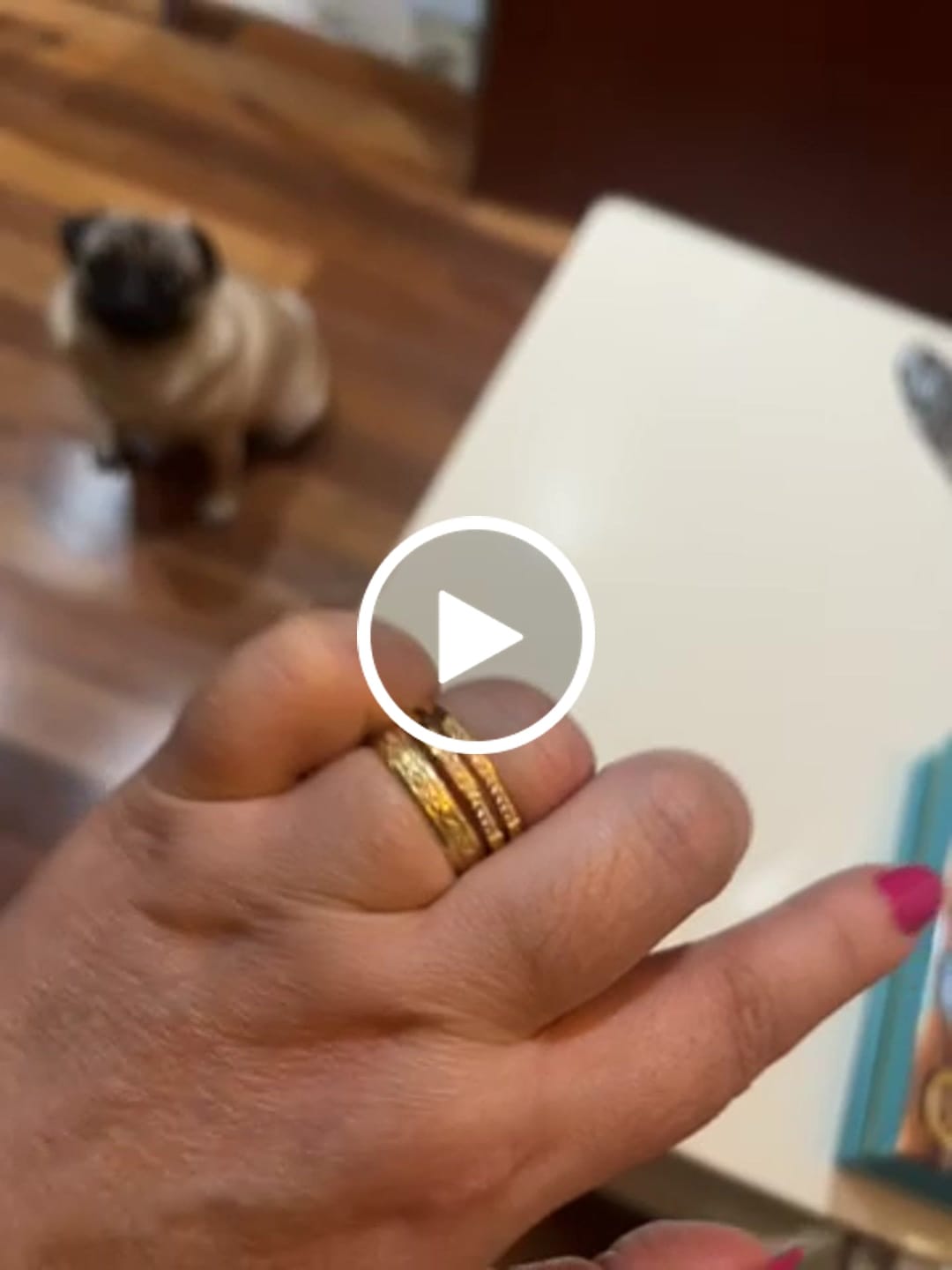 Customer video review of Anel Duplo Camada Banhado em Ouro 18k