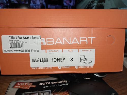 Customer photo review of Urbanart Timba 3 Faux Nubuck / Canvas Ankle Boot - Honey