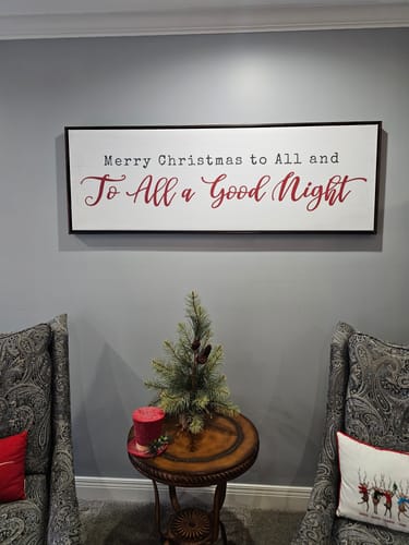 Customer photo review of Merry Christmas to All And To All A Good Night Wall Art