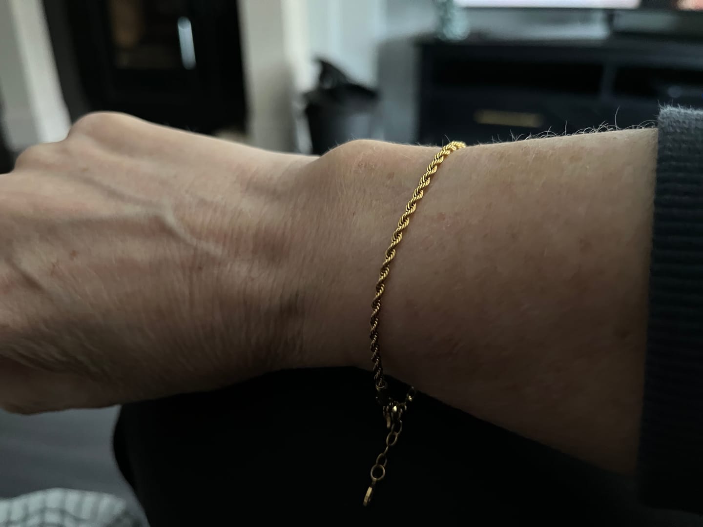 Customer photo review of Rope Chain Bracelet in Gold