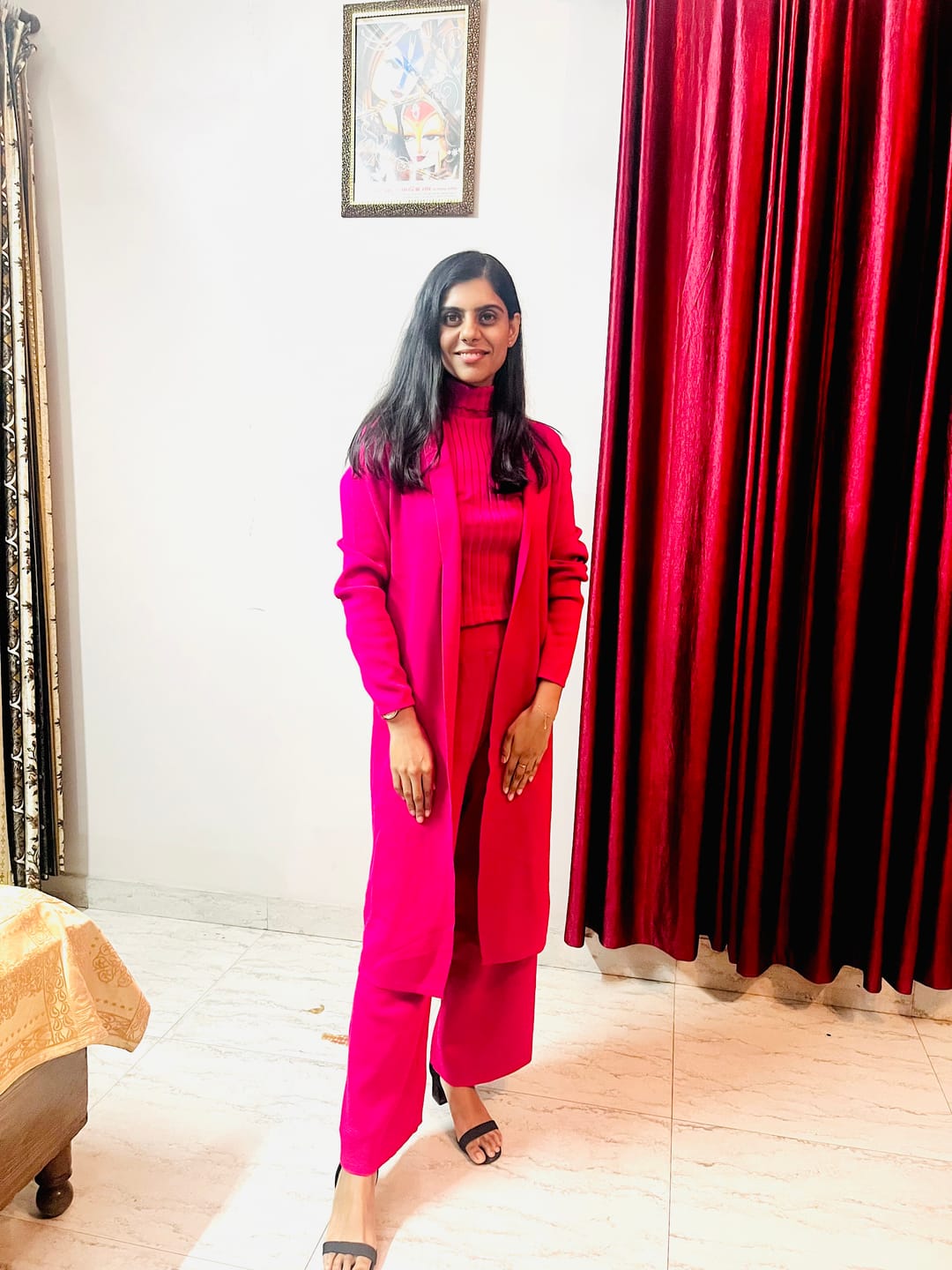 Customer photo review of Aubrey Luxe Winter Coord Set with Cape