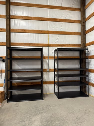 Customer photo review of REIBII 84"H Heavy Duty Industrial Garage Shelving,6-Tier Adjustable Storage Shelving Units For Basement&Warehouse