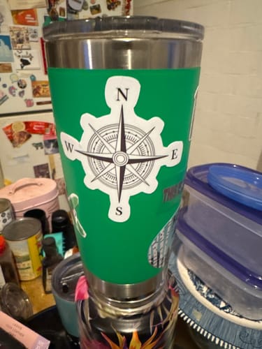 Customer photo review of Compass Sticker