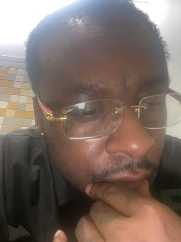Customer photo review of Rimless buffs Sunglasses