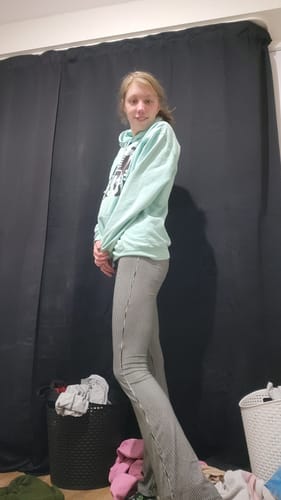 Customer photo review of Comfy & Stretchy Flared Stripes