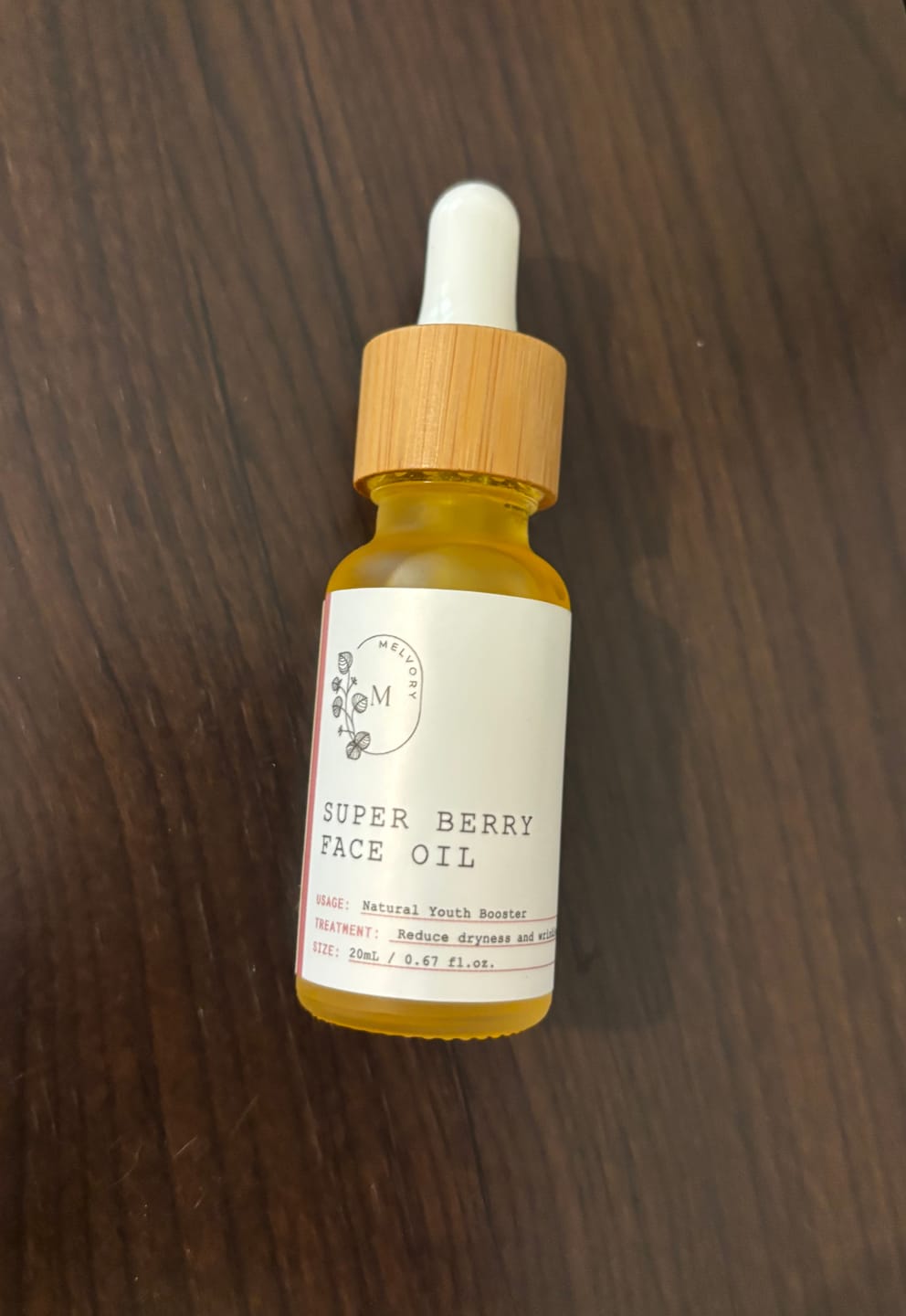 Customer photo review of Super Berry Face Oil