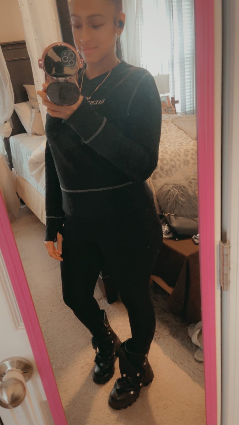 Customer photo review of BHARTI-BLACK ADJUSTABLE COMBAT BOOT