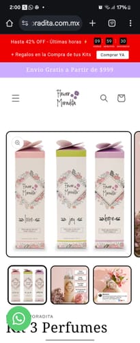 Customer photo review of Kit 3 Perfumes para cabello + Perfume Edición de Viaje de Regalo por el Buen Fin