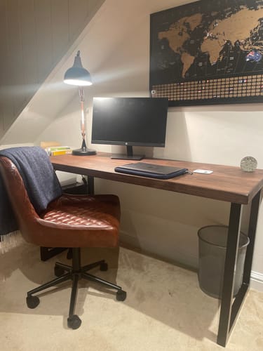 Customer photo review of Rustic Industrial Desk
