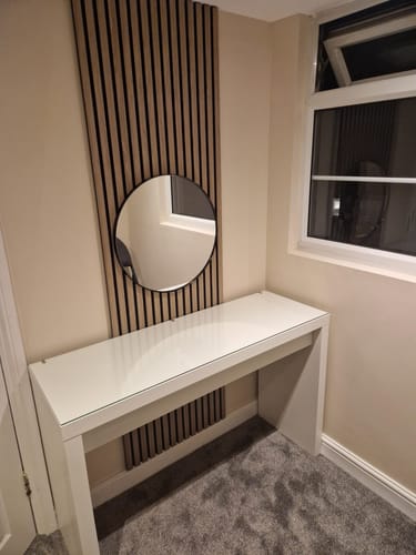 Customer photo review of Acoustic Slat Wall Panel - Walnut