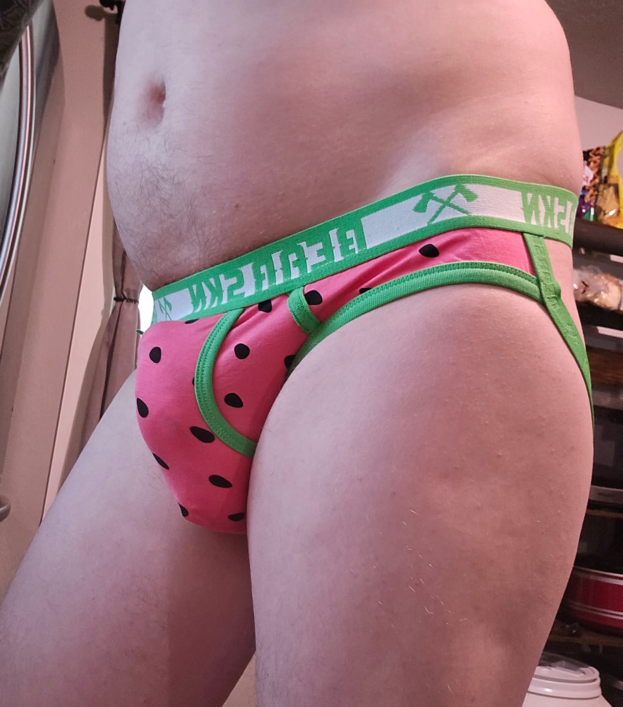 Customer photo review of Bear Skn Jock Strap - Watermelon