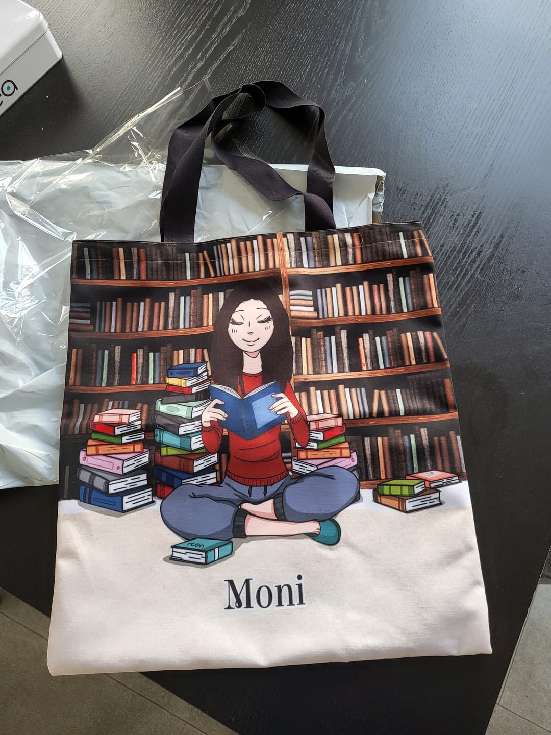 Customer photo review of Büchermädchen - Individuelle Tragetasche
