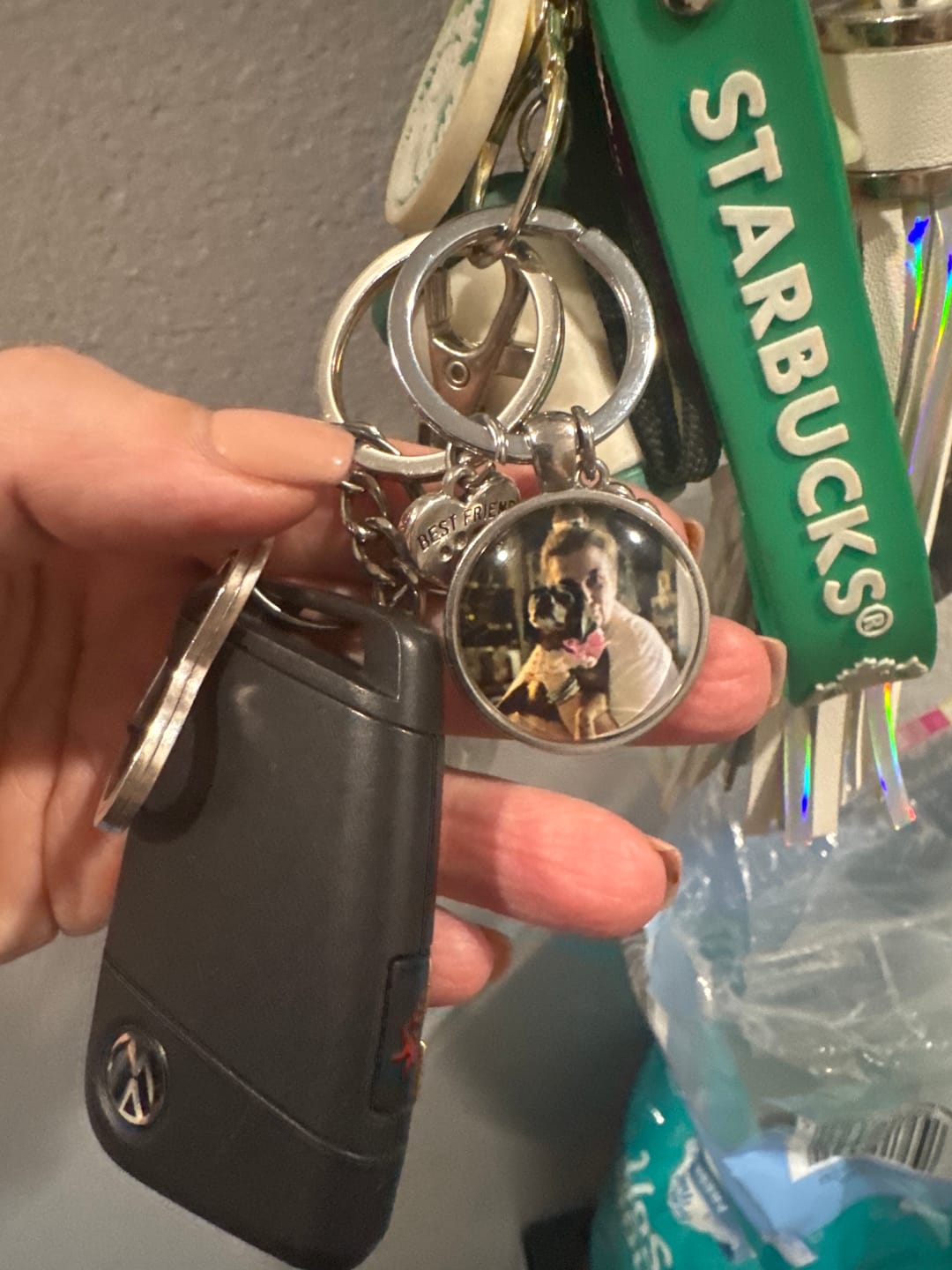 Customer photo review of Personalized Dog Photo Keychain