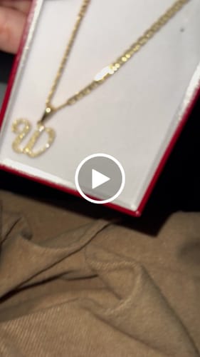 Customer video review of *NEW* 14K Initial W Pendant 💎VVS Diamonds💎 (Small) JTJ™