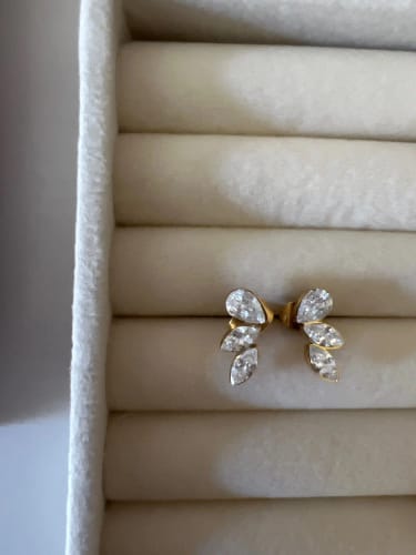 Customer photo review of Marquise-Cut Cubic Zirconia Earrings