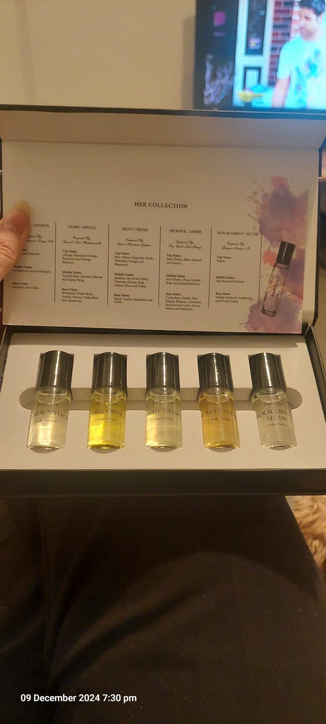 Customer photo review of Asēdos Perfume Oil Set - Her Collection