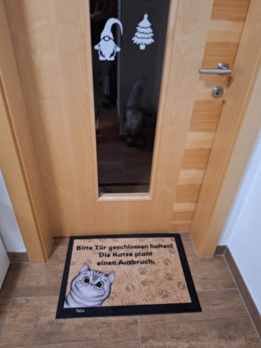 Customer photo review of Katzen planen einen Ausbruch - Individuelle Fußmatte