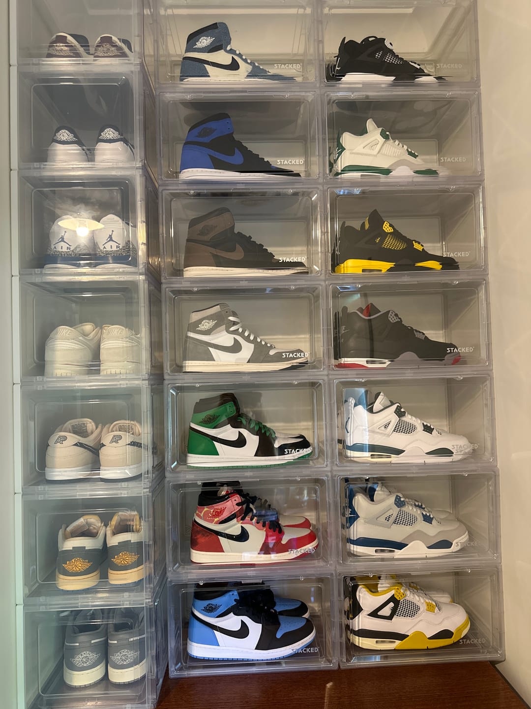 Customer photo review of Stacked Magnetic Sneaker Display Case - Buy Bulk (6pcs)