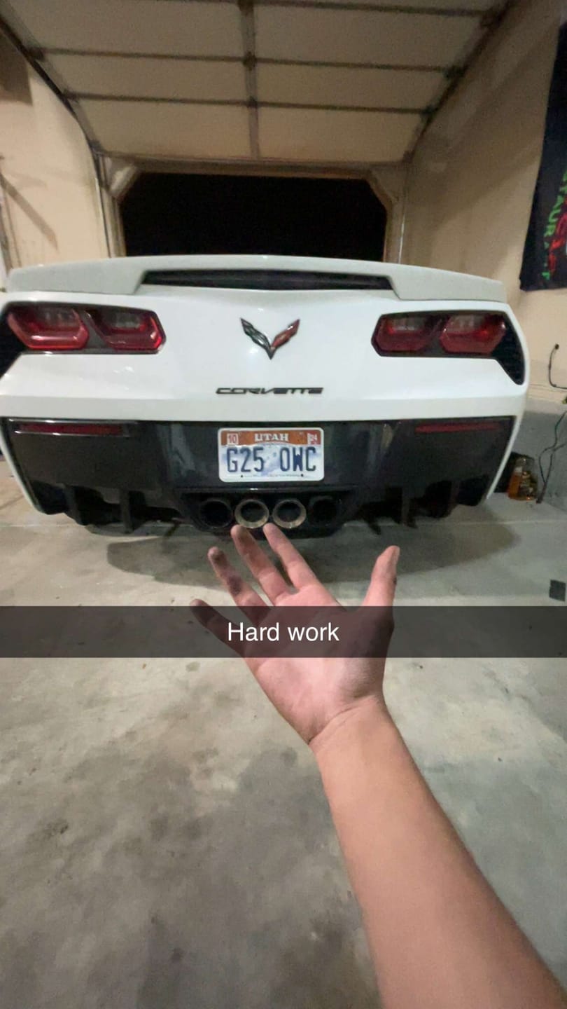 Customer photo review of Corvette C7 Rear Bumper Diffuser Fins