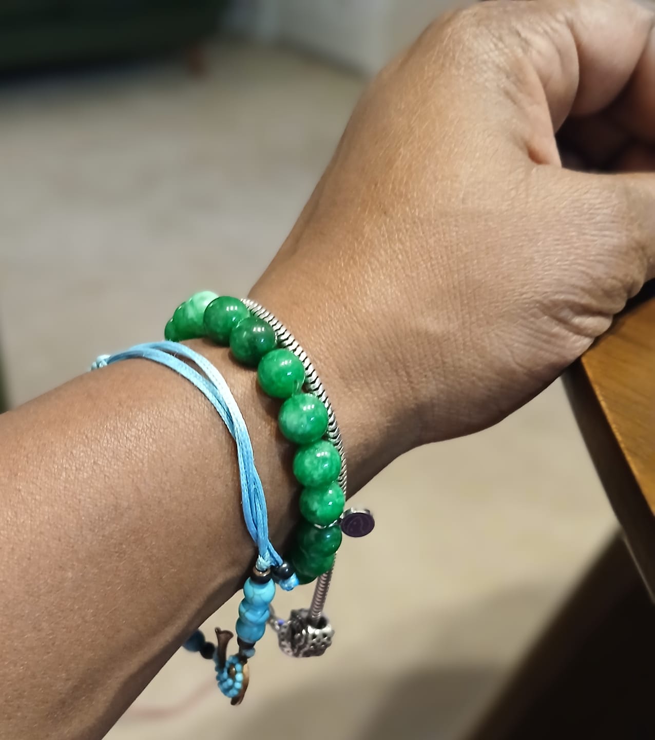 Customer photo review of Green Jade Bracelet