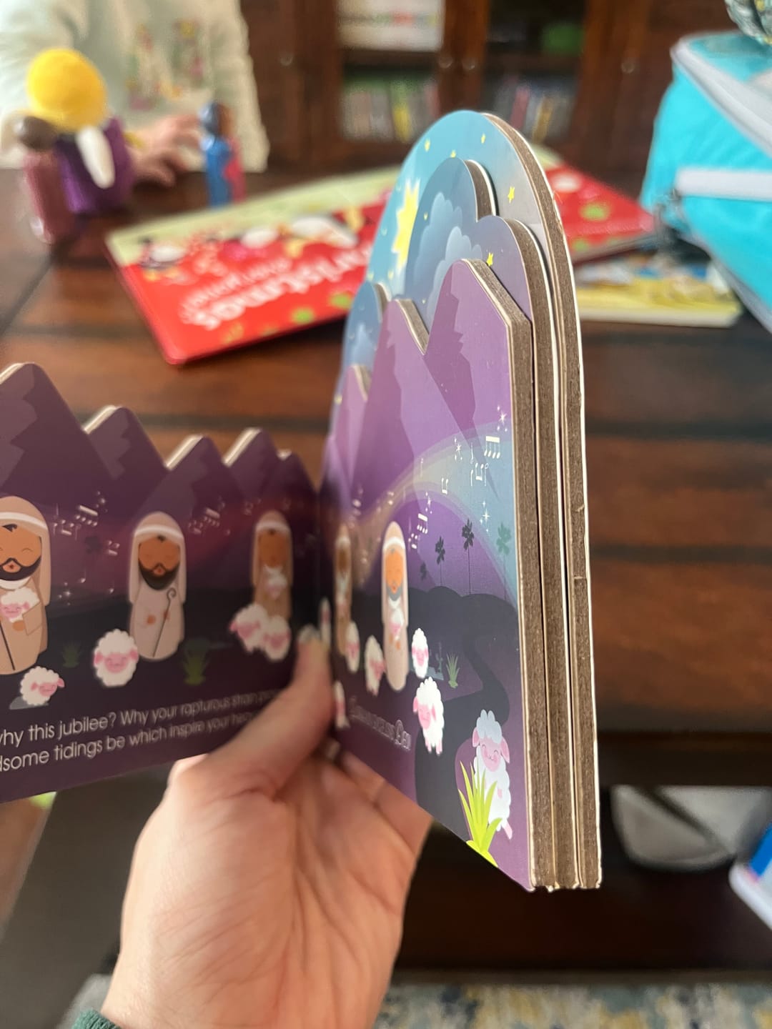 Customer photo review of Angels We Have Heard On High shaped book