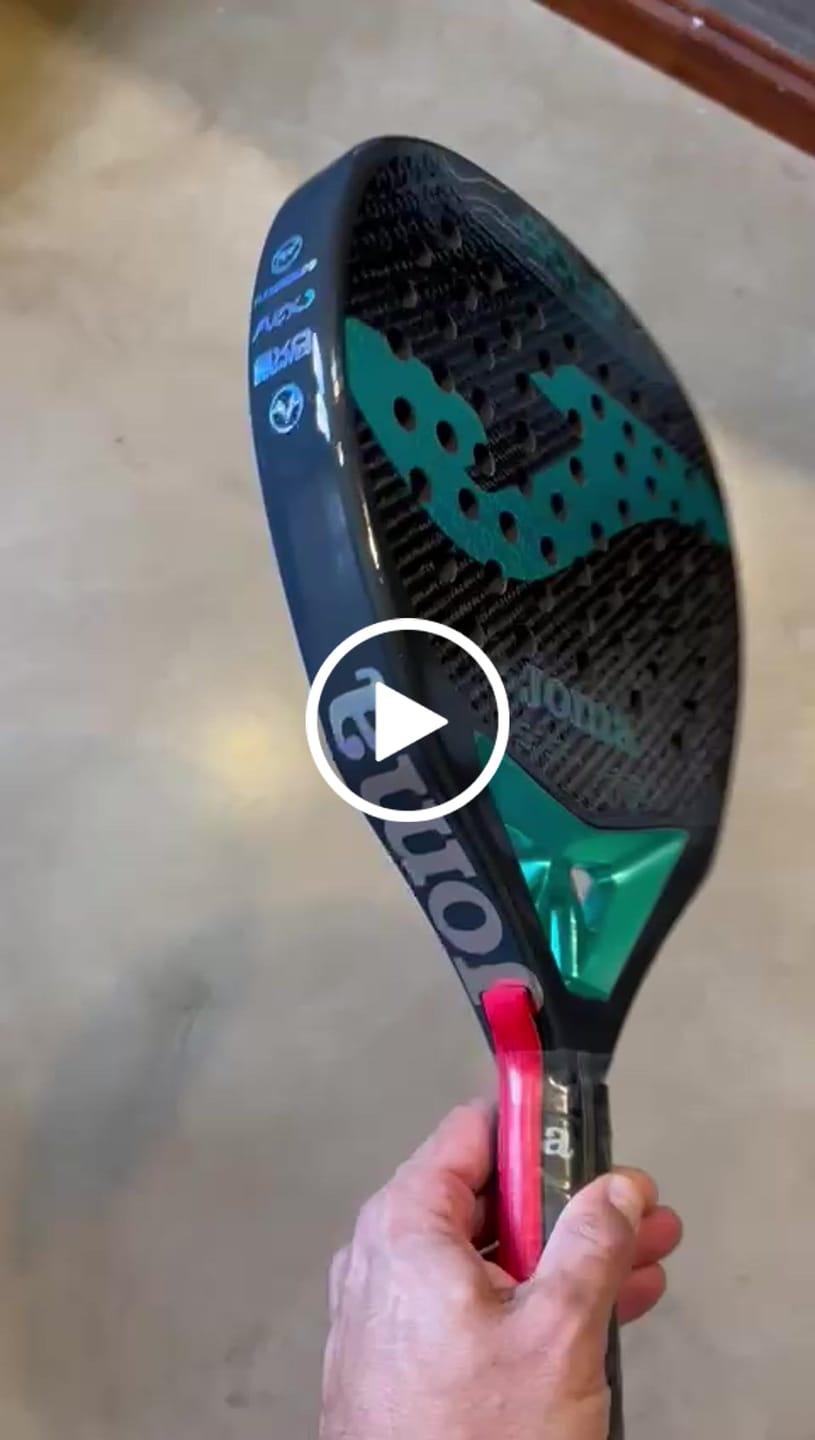 Customer video review of Pala Padel Joma Gold Negro Turquesa