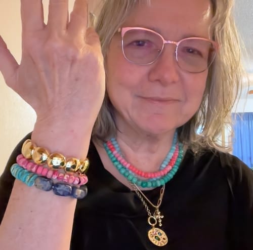 Customer photo review of Blue Christmas Bracelet