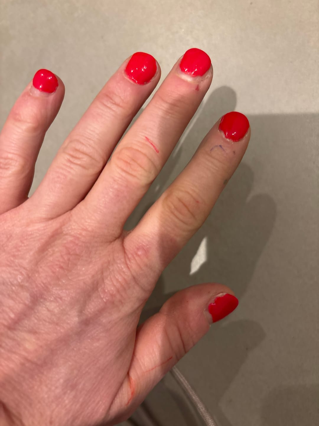 Customer photo review of Rose Red Dipping Powder