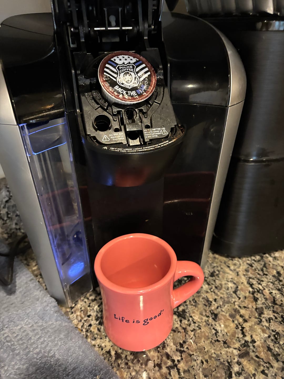 Customer photo review of Back The Blue K-Cups